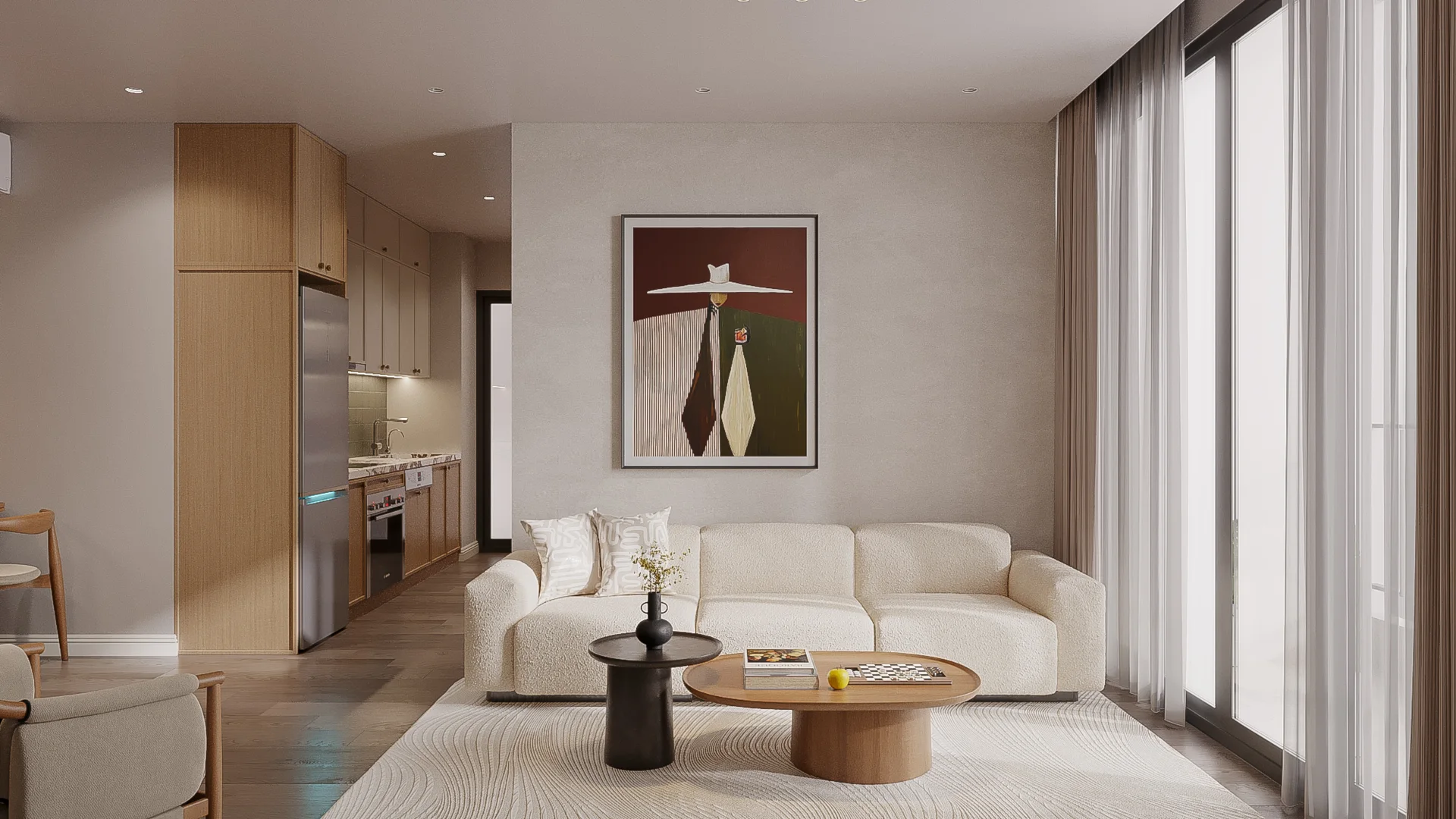 Căn hộ hướng biển: giữ view thoáng mà vẫn ấm cúng